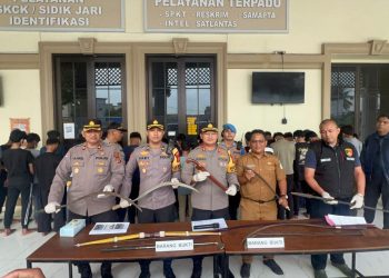 Polresta Jambi Amankan 32 Pelajar Yang Terlibat Tawuran Geng Motor