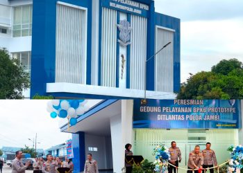 Kapolda Jambi Irjen Pol Rusdi Hartono Resmikan Gedung Pelayanan BPKP Ditlantas Polda Jambi 