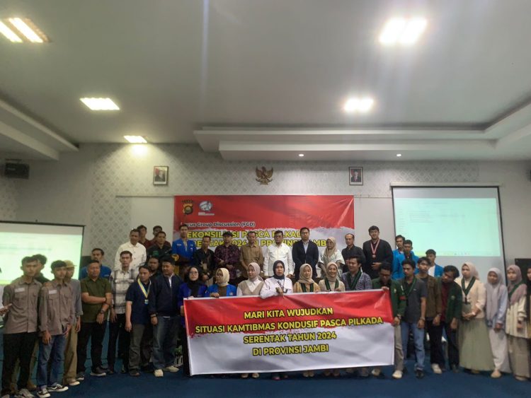 Ditintelkam Polda Jambi Gelar FGD Dengan Tema Rekonsiliasi Pasca Pilkada Serentak 2024 Di Provinsi Jambi