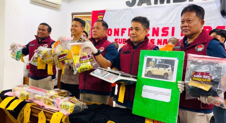 Ditresnarkoba Polda Jambi Gagalkan 12 Kg Narkoba Jenis Sabu Jaringan Internasional