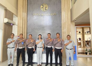 Pererat Silaturahmi Dan Sinergitas, Kasat Lantas Polresta AKP Hadi Siswanto Kunjungi Kantor Jasa Raharja Jambi