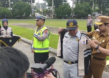 Wakil Wali Kota Diza Pimpin Apel Gelar Razia Penertiban Pajak Kendaraan Bermotor Di Kota Jambi