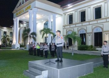 Kapolda Jambi Pimpin Apel Giat Patroli, Tegaskan Keamanan Kota Harus Dijaga Bersama