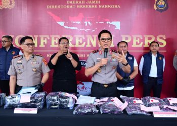 Polda Jambi Ungkap Peredaran Narkotika Skala Besar, Sita 20 Kg Sabu dan Ribuan Butir Ekstasi Serta Narkoba Jenis Etomidate