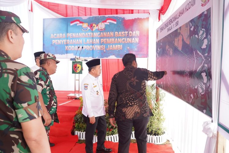Pemprov Hibahkan Lahan Untuk Pembangunan KODAM Di Provinsi Jambi