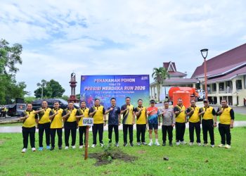 Polda Jambi Tanam Pohon dalam Road to Presisi Merdeka Run 2026, Wujud Nyata Kepedulian Lingkungan