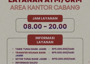 Bank Jambi Perluas Jam Operasional ATM, Perkuat Layanan Di Tengah Proses Pemulihan Sistem