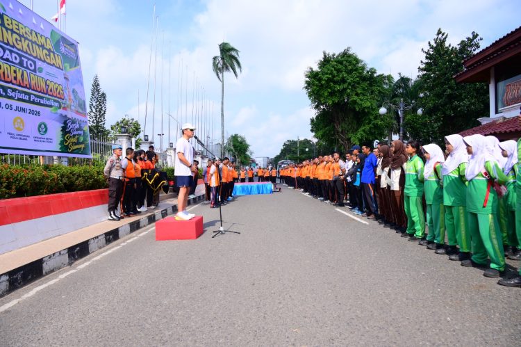 Sambut Hari Bhayangkara ke-80, Polda Jambi Gelar Gerakan Bersama Bersih Lingkungan Road to Presisi Merdeka Run 2026