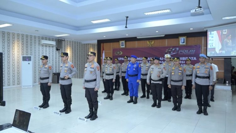 Polda Jambi Ikuti Vicon Upacara Nilai-Nilai Tribrata dalam Rangka Hari Bhayangkara ke-80