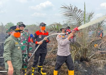 Kapolda Jambi Pastikan Penanganan Karhutla Di Sungai Gelam Terus Dilakukan, Sinergi TNI-Polri Dan BPBD Diperkuat