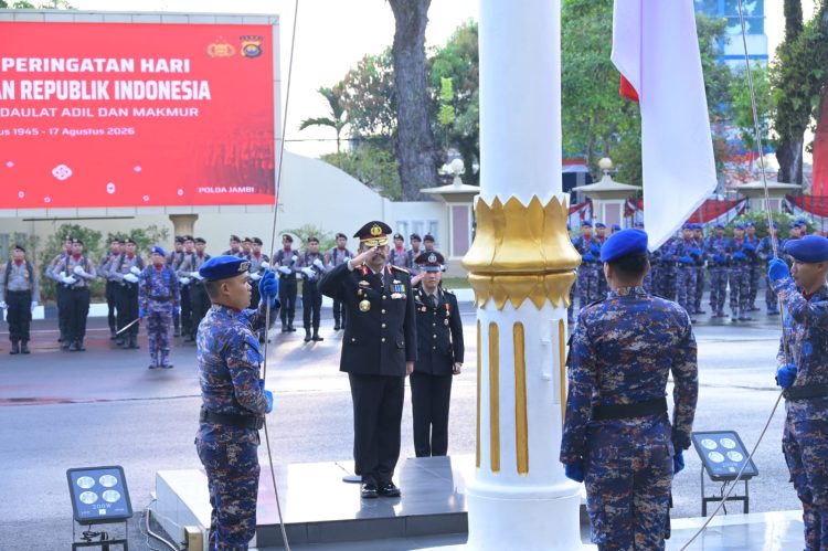 Wakapolda Jambi Pimpin Upacara HUT ke-81 Kemerdekaan RI, Ajak Wujudkan Jambi Yang Adil Dan Makmur