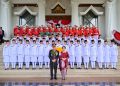 Kapolda Jambi Hadiri Upacara Pengibaran Duplikat Pusaka Bendera Merah Putih HUT ke-81 RI