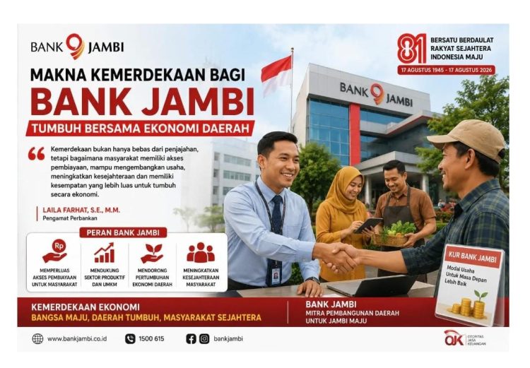 Makna Kemerdekaan bagi Bank Jambi: Tumbuh Bersama Ekonomi Daerah