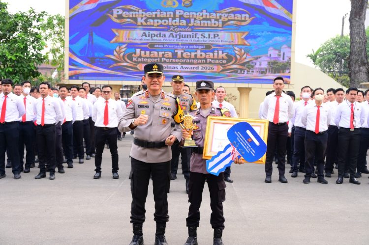 Polda Jambi Beri Penghargaan Kepada Aipda Arjunif Peraih Kompolnas Award 2026