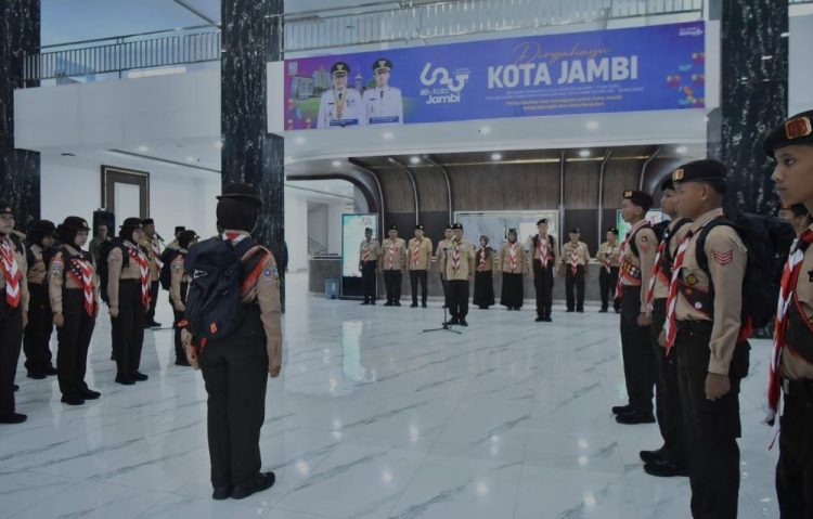 Wali Kota Maulana Lepas Kontingen Pramuka Kota Jambi Ke Jambore Daerah 2026