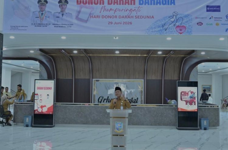 Wali Kota Maulana Apresiasi PMI Kota Jambi Mencukupi Kebutuhan Darah