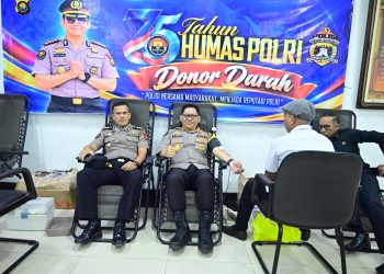 Peringati HUT Ke-75 Humas Polri, Polda Jambi Dan Polres Jajaran Kumpulkan 212 Kantong Darah
