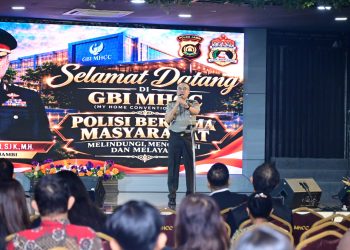 Minggu Kasih di GBI MHCC Jambi, Polda Jambi Perkuat Silaturahmi dan Pesan Kamtibmas