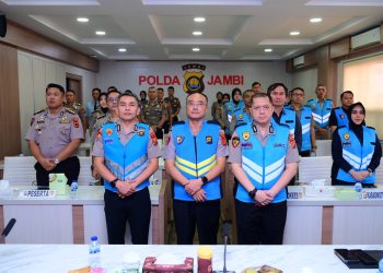 Polda Jambi Ikuti Pengambilan Sumpah Dan Penandatanganan Pakta Integritas Seleksi Pendidikan Pengembangan Polri